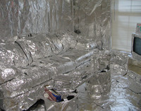 Aluminium Foiled Rooms - © Attention Deficit Disorder Prosthetic Memory Program