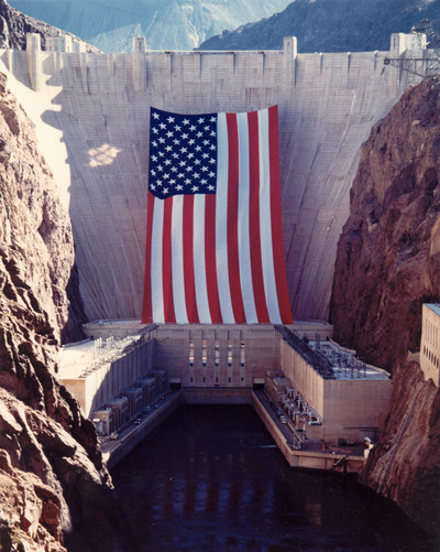 Hoover Dam Flag - © Attention Deficit Disorder Prosthetic Memory Program