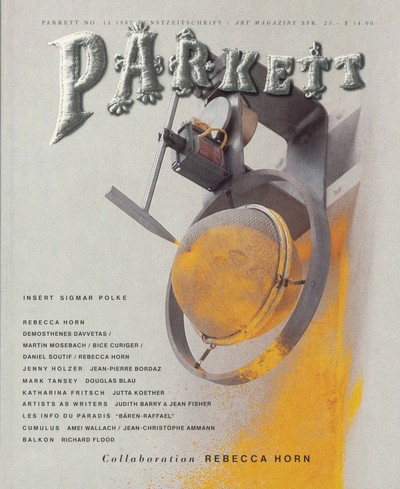 Parkett Magazine - © Attention Deficit Disorder Prosthetic Memory Program