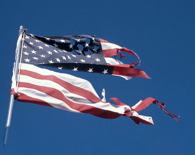 US Flag Desecration - © Attention Deficit Disorder Prosthetic Memory Program